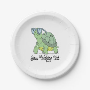 Summer Sea Turtle Floral Boho Flower Paper Plate