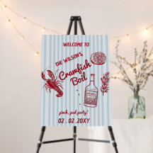 Summer Seafood Crawfish Boil Party Welcome Sign