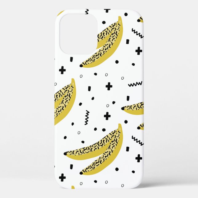 Summer seamless pattern with bananas in pop art st Case-Mate iPhone case (Back)