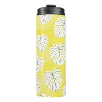 Summer seamless pattern with white stylised monste thermal tumbler