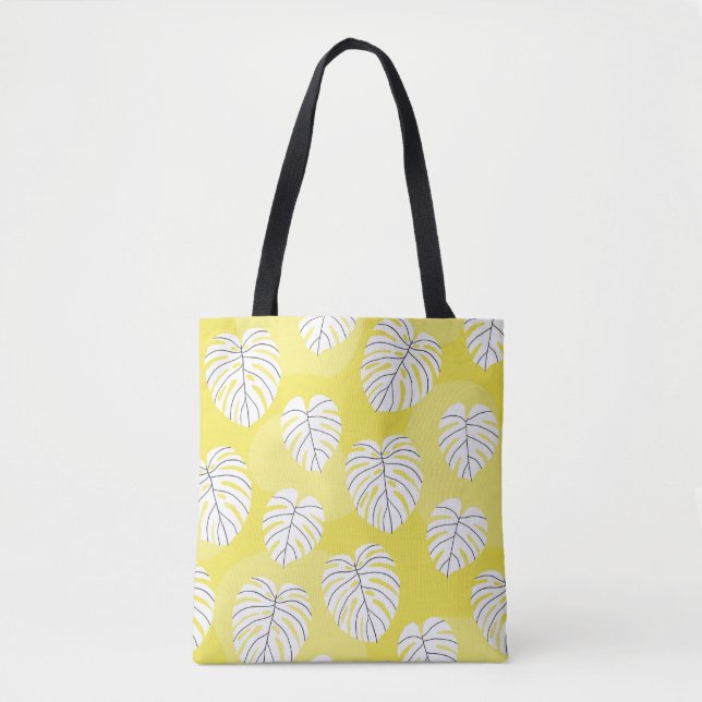 Summer seamless pattern with white stylised monste tote bag (Front)