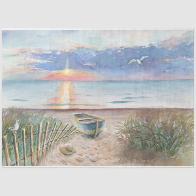 Summer Seascape Tissue Paper (Front)