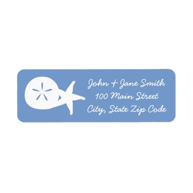Summer Seashells in Periwinkle Address Label (Front)
