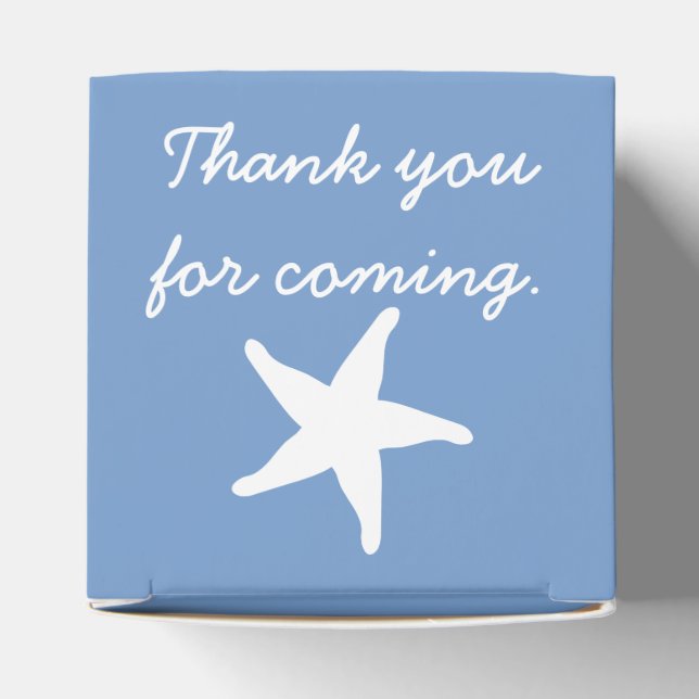 Summer Seashells in Periwinkle Favour Box (Top)