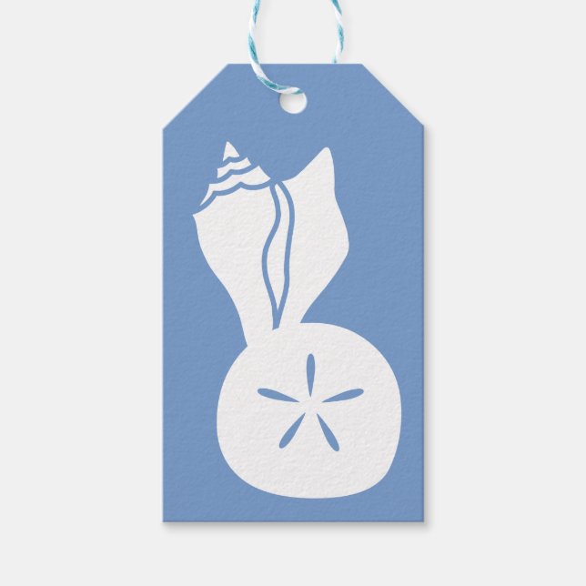 Summer Seashells in Periwinkle Gift Tag (Front)