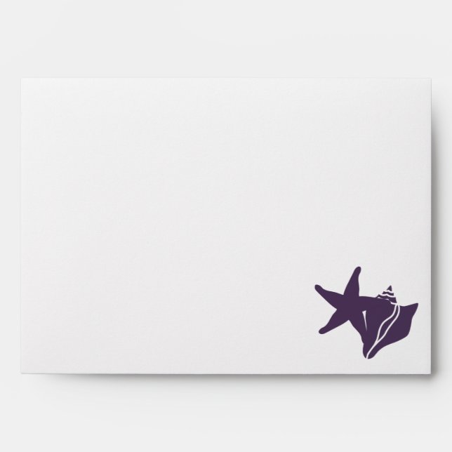 Summer Seashells in Purple Envelopes (Front)