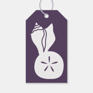 Summer Seashells in Purple Gift Tag
