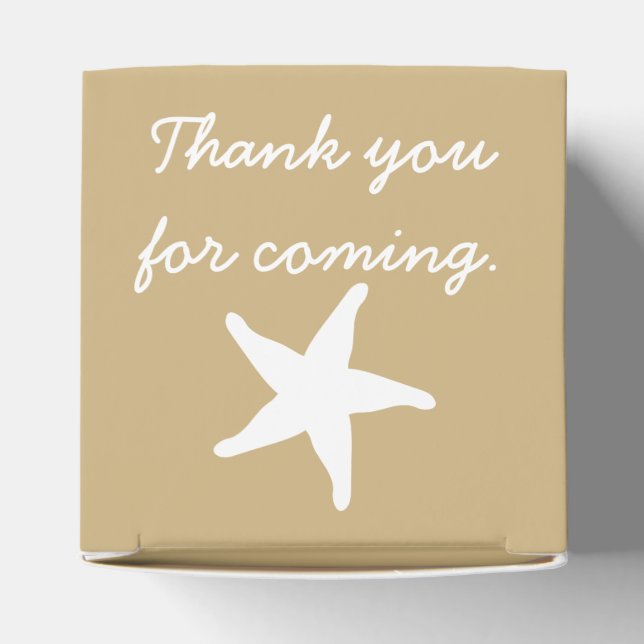 Summer Seashells in Sand Favour Box (Top)