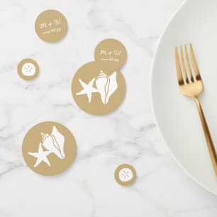 Summer Seashells in Sand Table Confetti