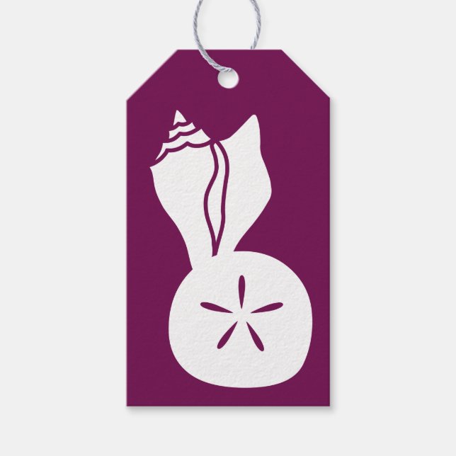 Summer Seashells in Wine Gift Tag (Front)
