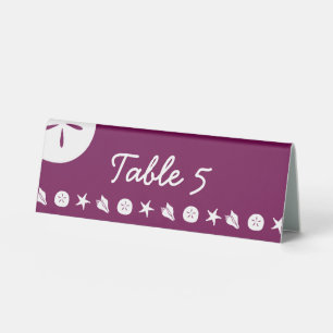 Summer Seashells in Wine Table Tent Sign
