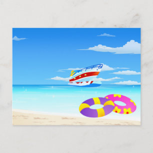 Summer Seaside Postcard