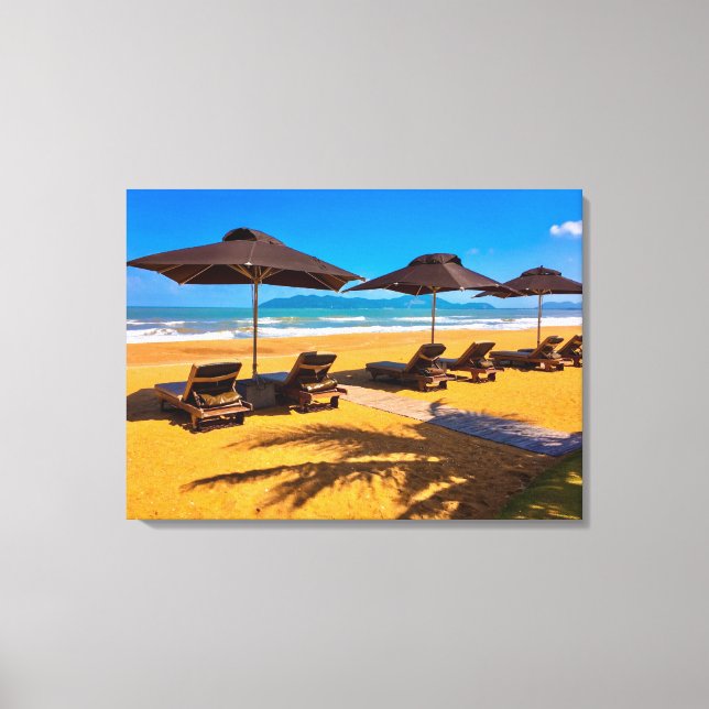 Summer seaside wrapped canvas (Front)