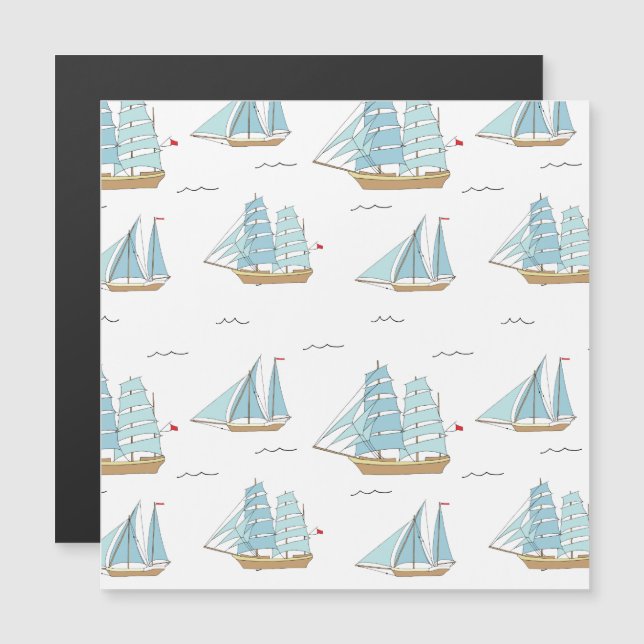 Summer Seatime Cute yachts with sail  (Front/Back)