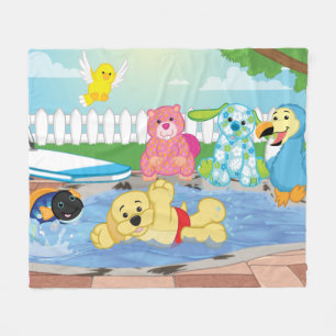 Summer Sensation Pool Fleece Blanket