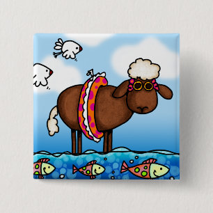 summer sheep button