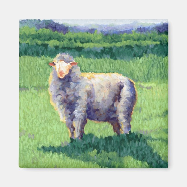 Summer Sheep Shadow Magnet (Front)