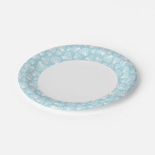 Summer Shell Pattern Paper Plate
