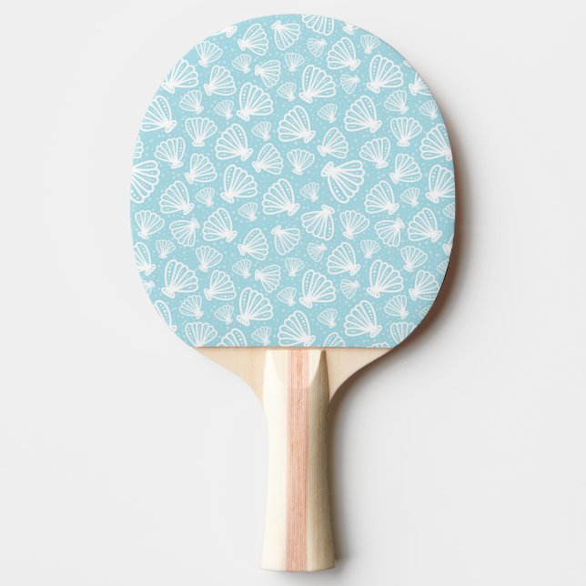 Summer Shell Pattern Ping Pong Paddle (Front)