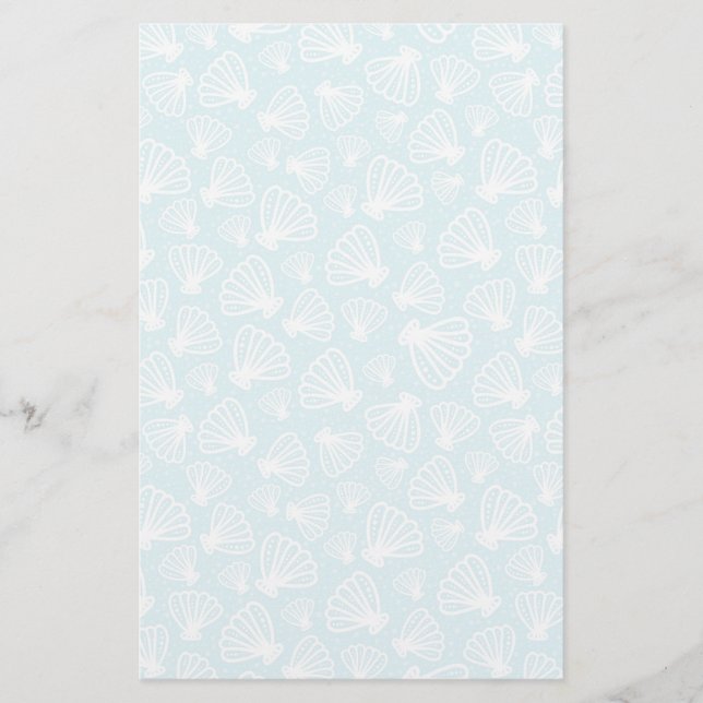 Summer Shell Pattern Stationery (Front)