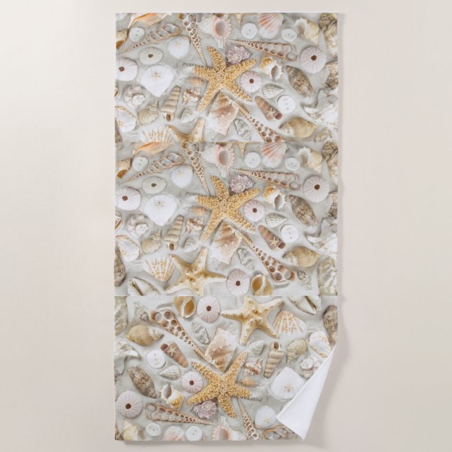 Summer Shells  Beach Towel (Front)