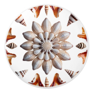 Summer Shells pattern Ceramic Knob