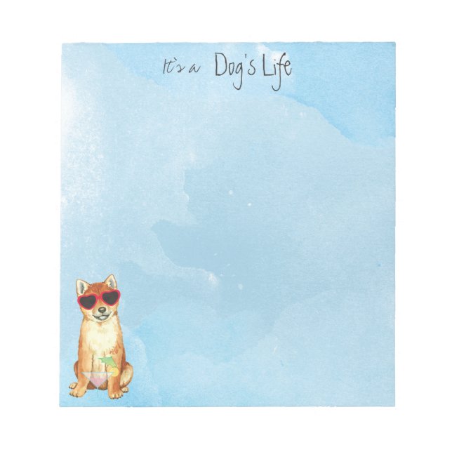 Summer Shiba Inu Notepad (Front)
