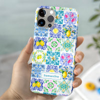 Summer Sicilian colourful azulejo Amalfi Mediterra