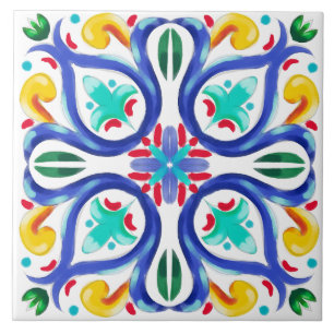 Summer ,Sicilian tiles ,majolica,ceramic tile 