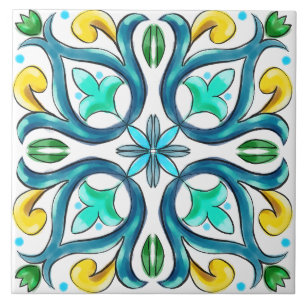 Summer ,Sicilian tiles ,majolica,ceramic tile