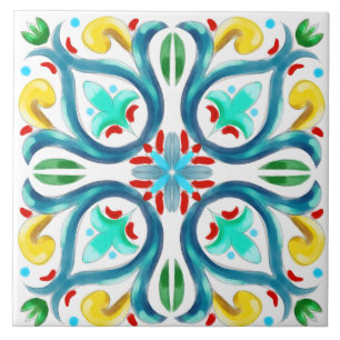 Summer ,Sicilian tiles ,majolica,ceramic tile
