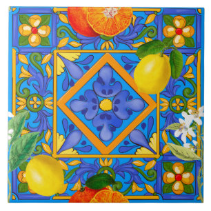 Summer ,Sicilian tiles ,majolica,Mediterranean