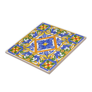 Summer ,Sicilian tiles ,majolica,Mediterranean