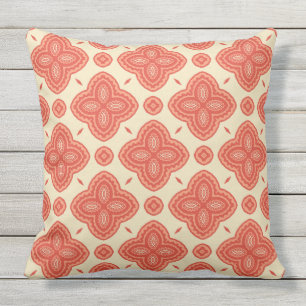 Summer Sienna Flower Pattern Double Sided Outdoor Cushion