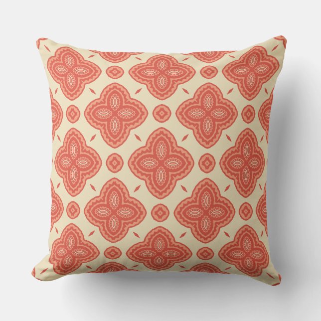 Summer Sienna Flower Pattern Double Sided Outdoor Cushion (Front)