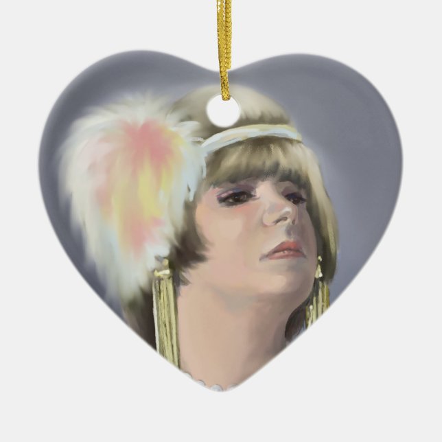 Summer Siren Heart Ornament (Front)