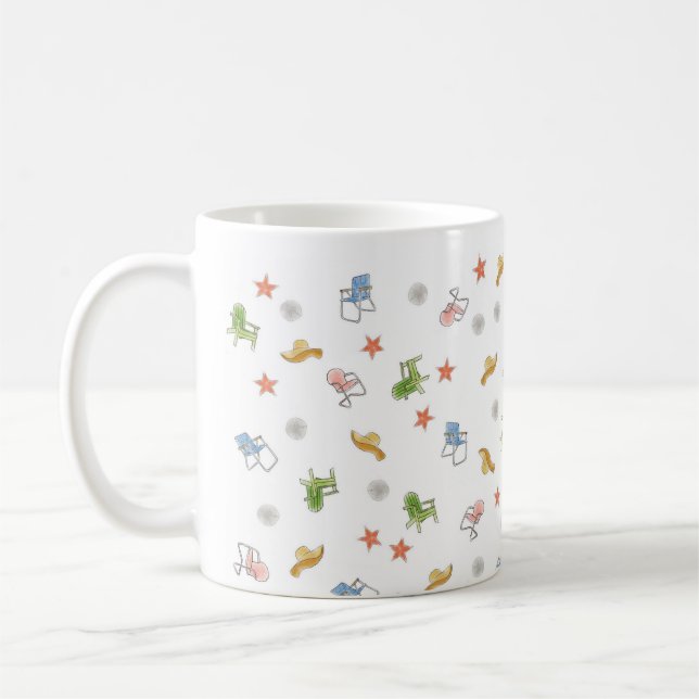 Summer Sitting Fun Chair Pattern Mug (Left)