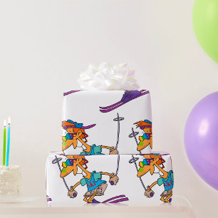 Summer Skier Wrapping Paper