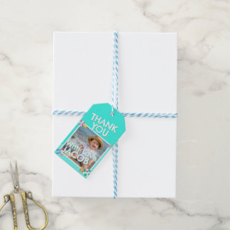 Summer Sky Blue Boys 1st Birthday  Gift Tags