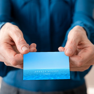 Summer Sky Ocean Therapist Psychologist Couch Business Card