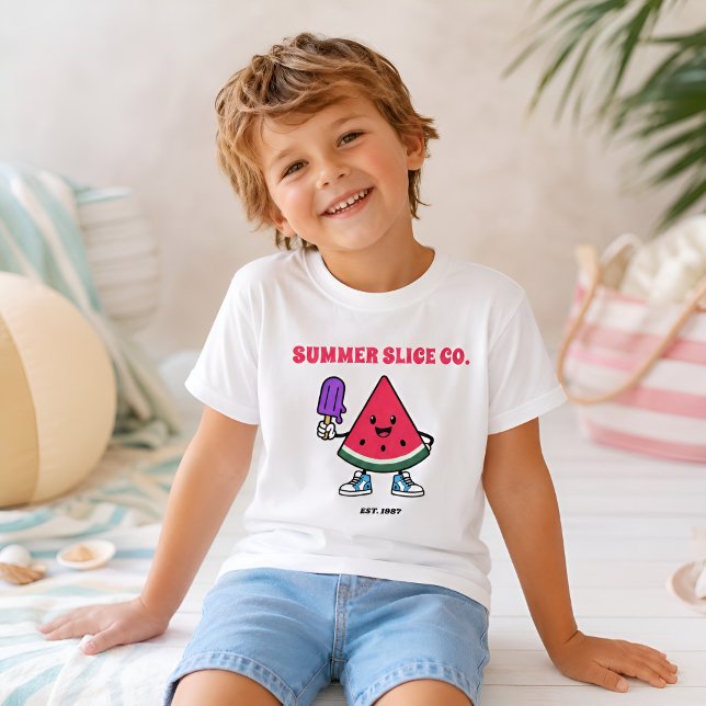 Summer Slice Co Watermelon Kid's T-shirt (Creator Uploaded)