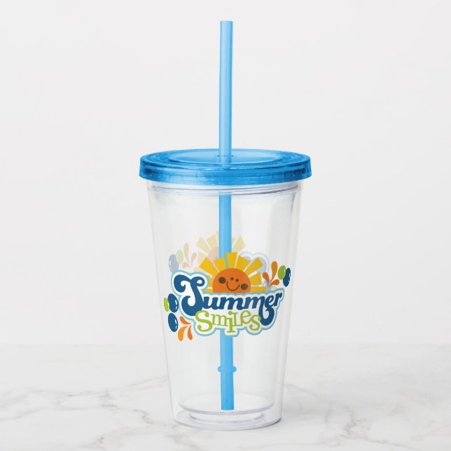 Summer Smiles Acrylic Tumbler (Front)
