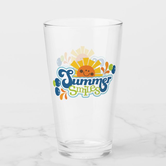 Summer Smiles Sunshine  Glass (Front)