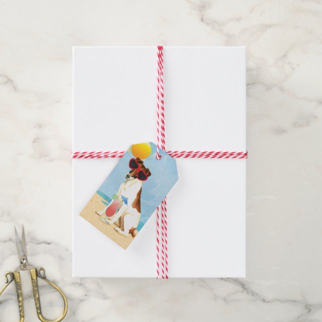 Summer Smooth Fox Terrier Gift Tags (With Twine)