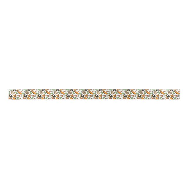 Summer Snacks Seamless Pattern Gift Wrap Ribbon Satin Ribbon (Front)