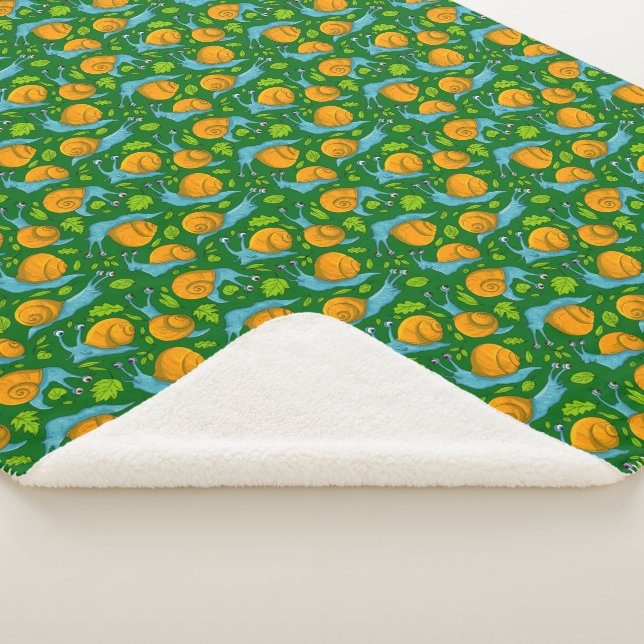 Summer snails sherpa blanket (3/4)