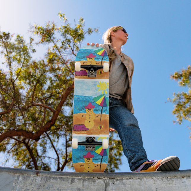 Summer Snowman - Kids Art for CHOC Skateboard (Outdoor 1)