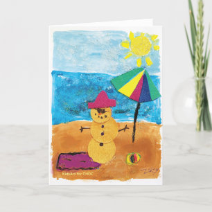 Summer Snowman - Kids Art for CHOC Thank You Card