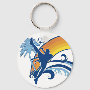 summer soccer. key ring