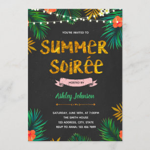 Summer soiree party invitation